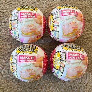 Set of 4 MiniVerse Make It Mini Food Series 3 Diner NEW